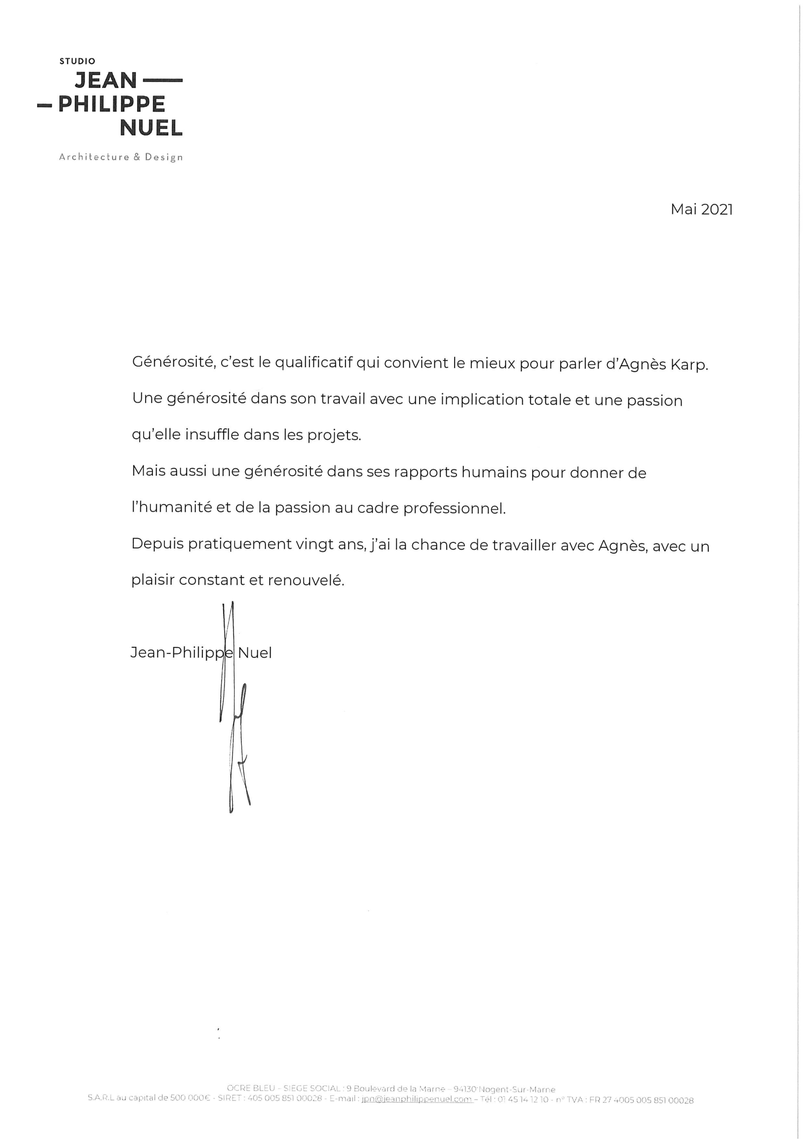Témoignage client Agnès Karp